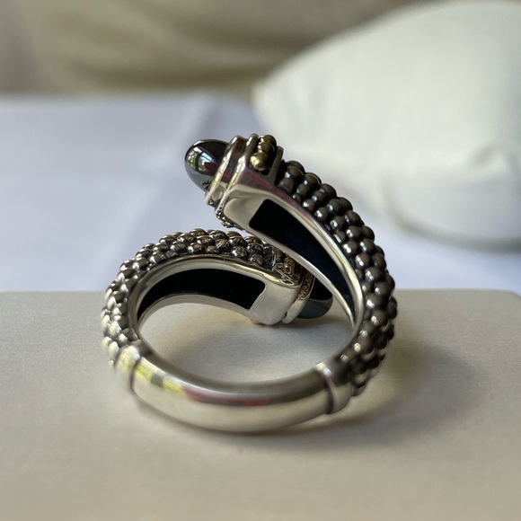 LAGOS Bypass Ring with Hematite Endcaps NWOT - Picture 6 of 8